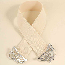 Load image into Gallery viewer, Butterfly Alloy Buckle Elastic Belt
