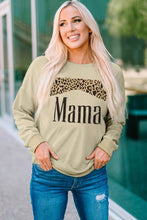 Load image into Gallery viewer, MAMA Leopard Graphic Drop Shoulder Sweatshirt
