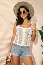 Load image into Gallery viewer, Striped Scalloped Trim Knit Tank
