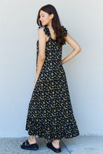 Load image into Gallery viewer, Doublju In The Garden Ruffle Floral Maxi Dress in  Black Yellow Floral
