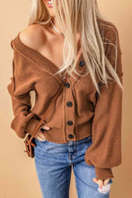 Load image into Gallery viewer, Exposed Seam Button Down Cardigan

