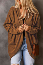 Load image into Gallery viewer, Pleated Detail Open Front Longline Cardigan
