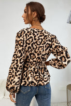 Load image into Gallery viewer, Leopard Puff Sleeve Blouse
