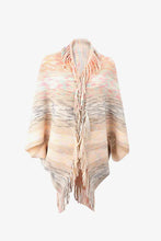 Load image into Gallery viewer, Multicolored Fringe Trim Poncho
