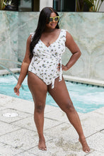 Load image into Gallery viewer, Marina West Swim Float On Ruffle Faux Wrap One-Piece in Daisy Cream
