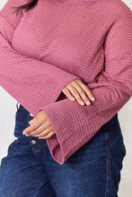 Load image into Gallery viewer, Culture Code Full Size Waffle-Knit Round Neck Long Sleeve Blouse
