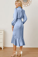 Load image into Gallery viewer, Mock Neck Ruffled Asymmetrical Dress
