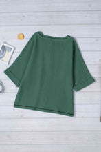 Load image into Gallery viewer, Textured V-Neck Half Sleeve Blouse
