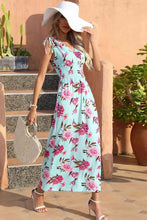 Load image into Gallery viewer, Full Size Tied Smocked Surplice Sleeveless Maxi Dress

