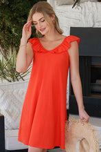 Load image into Gallery viewer, Cute Ruffle Collar Summer Dress
