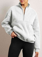 Load image into Gallery viewer, Half-Zip Long Sleeve Sweatshirt

