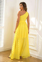 Load image into Gallery viewer, Cutout One-Shoulder Tie Waist Dress
