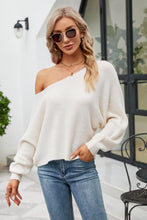 Load image into Gallery viewer, Boat Neck Horizontal Ribbing Dolman Sleeve Sweater
