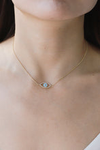 Load image into Gallery viewer, Evil Eye Pendant Gold Plated Chain Necklace
