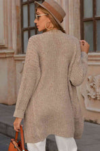 Load image into Gallery viewer, Open Front Drop Shoulder Cardigan with Pockets
