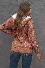 Load image into Gallery viewer, Cable-Knit Fleece Lining Button-Up Hooded Cardigan
