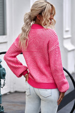 Load image into Gallery viewer, Waffle-Knit Drop Shoulder Button-Down Cardigan
