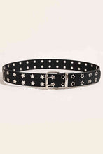 Load image into Gallery viewer, Double Row Star Grommet PU Leather Belt

