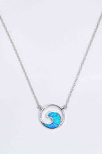 Load image into Gallery viewer, Opal Wave Pendant Necklace
