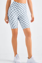 Load image into Gallery viewer, Checkered Wide Waistband Biker Shorts
