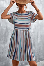 Load image into Gallery viewer, Striped Round Neck Dress
