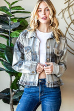 Load image into Gallery viewer, Reborn J Plaid Button Up Long Sleeve Shacket

