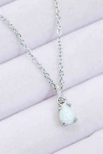Load image into Gallery viewer, Opal Pendant 925 Sterling Silver Chain-Link Necklace
