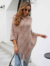 Load image into Gallery viewer, Fringe Hem Hooded Poncho
