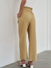 Load image into Gallery viewer, Paperbag Tie Waist Wide Leg Pants
