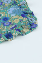 Load image into Gallery viewer, Floral Bell Sleeve Surplice Cropped Blouse
