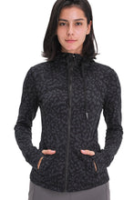 Load image into Gallery viewer, Drawstring Detail Zip Up Sports Jacket with Pockets
