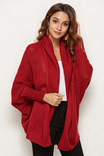 Load image into Gallery viewer, Open Front Dolman Sleeve Longline Cardigan
