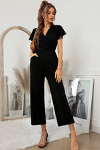 Load image into Gallery viewer, Flutter Sleeve Surplice Jumpsuit
