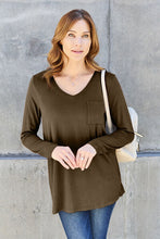 Load image into Gallery viewer, Basic Bae Full Size V-Neck Long Sleeve Top
