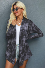 Load image into Gallery viewer, Tie-Dye Open Front Long Sleeve Cardigan
