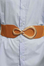Load image into Gallery viewer, Ribbed Alloy Buckle Elastic Belt

