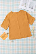 Load image into Gallery viewer, Textured V-Neck Half Sleeve Blouse
