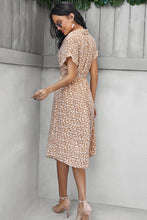 Load image into Gallery viewer, Ditsy Floral Tie-Waist Half Button Dress
