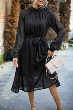Load image into Gallery viewer, Swiss Dot Tie Waist Dress
