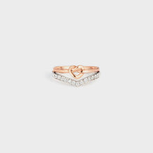 Load image into Gallery viewer, Knotted Heart Shape Inlaid Zircon Ring
