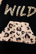 Load image into Gallery viewer, Girls Leopard Graphic Contrast Hooded Jumpsuit
