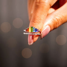 Load image into Gallery viewer, Zircon 925 Sterling Silver Double-Layered Ring
