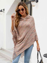 Load image into Gallery viewer, Fringe Hem Hooded Poncho
