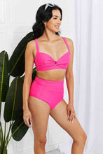 Load image into Gallery viewer, Marina West Swim Take A Dip Twist High-Rise Bikini in Pink
