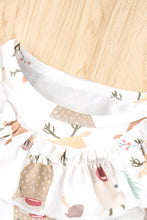 Load image into Gallery viewer, Baby Girl Reindeer Bodysuit and Paperbag Joggers Set
