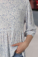 Load image into Gallery viewer, Floral Round Neck Peplum Blouse
