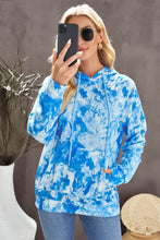 Load image into Gallery viewer, Tie-Dye Drawstring Hoodie with Pocket
