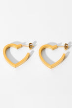 Load image into Gallery viewer, Heart-Shaped Hoop Earrings
