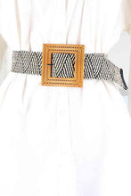 Load image into Gallery viewer, Square Buckle Elastic Braid Belt
