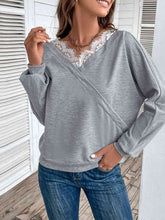 Load image into Gallery viewer, Lace Detail Long Sleeve Top

